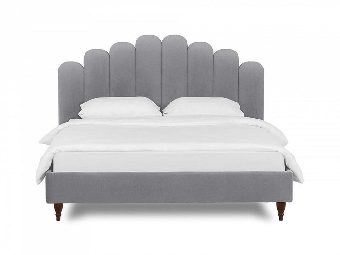 Кровать Queen II Sharlotta L 160х200 серого цвета  - купить Кровати для спальни по цене 64090.0