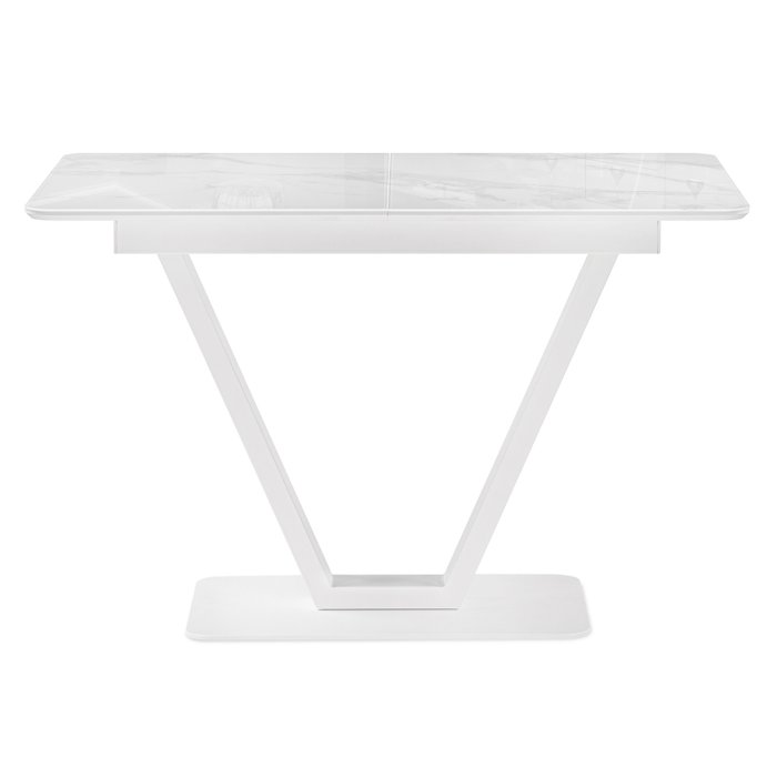 Раздвижной обеденный стол Бугун белого цвета - купить Обеденные столы по цене 23590.0