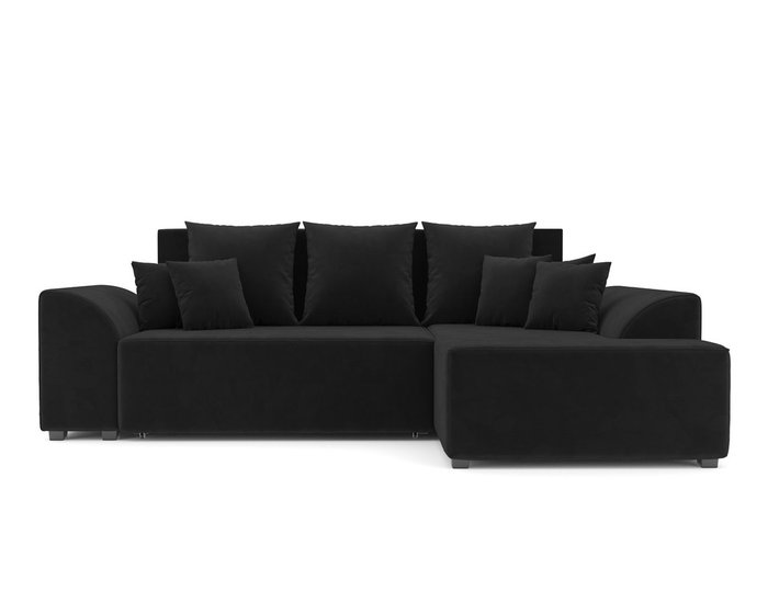 Угловой диван-кровать Каскад черного правый угол - купить Угловые диваны по цене 46790.0