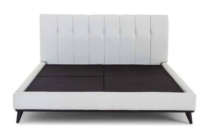 Кровать 160х200 светло-серого цвета
