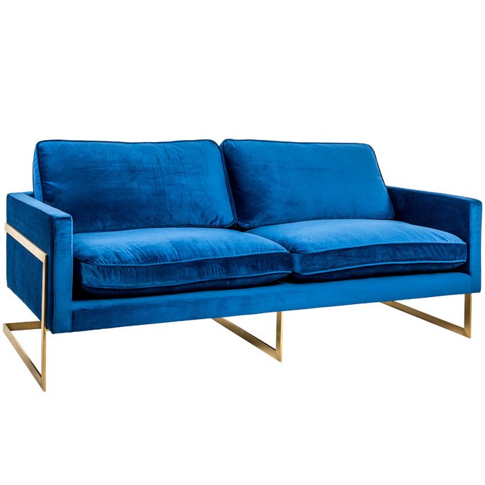 Диван Дольче синего цвета - купить Прямые диваны по цене 215000.0