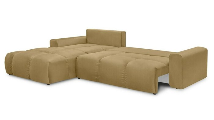 Угловой диван-кровать с оттоманкой Венто коричневого цвета - лучшие Угловые диваны в INMYROOM