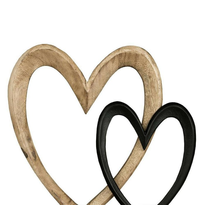 Фигурка сердца Tomamae бежево-черного цвета - лучшие Фигуры и статуэтки в INMYROOM