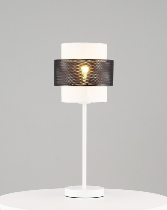 Лампа настольная Gela черно-белого цвета - купить Настольные лампы по цене 3390.0