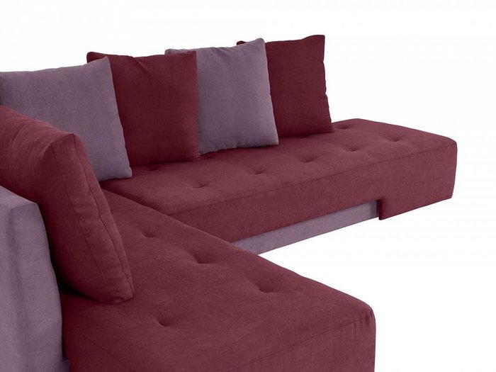 Угловой диван-кровать London бордово-фиолетового цвета - лучшие Угловые диваны в INMYROOM
