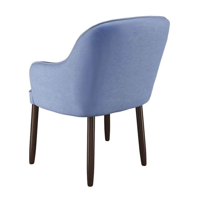 Стул-кресло мягкий Melisa синего цвета - лучшие Обеденные стулья в INMYROOM
