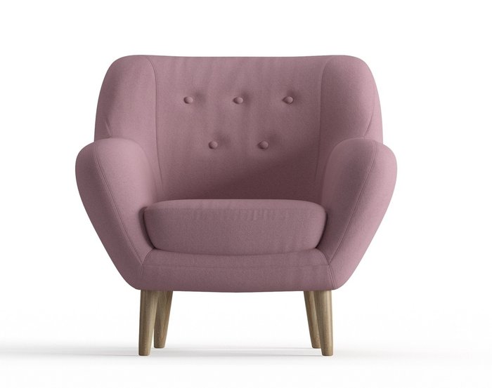 Кресло Cloudy в обивке из велюра темно-розового цвета - купить Интерьерные кресла по цене 15250.0