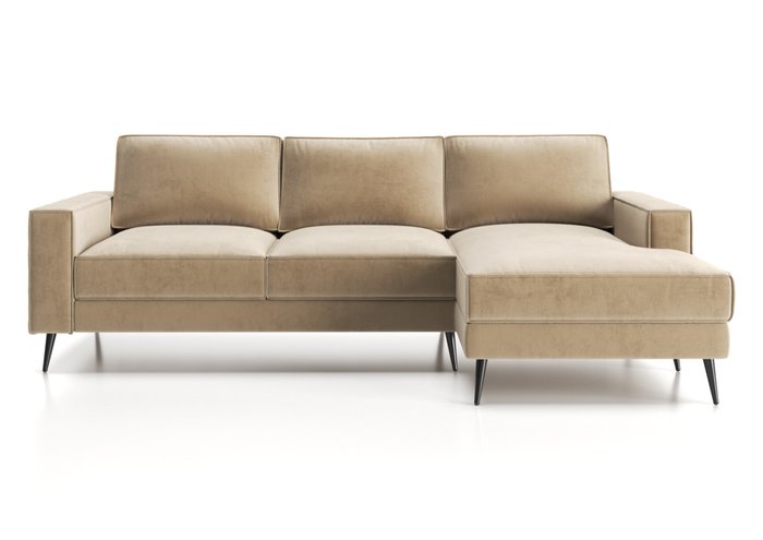 Угловой диван-кровать Мэдисон с оттоманкой бежевого цвета - купить Угловые диваны по цене 156220.0