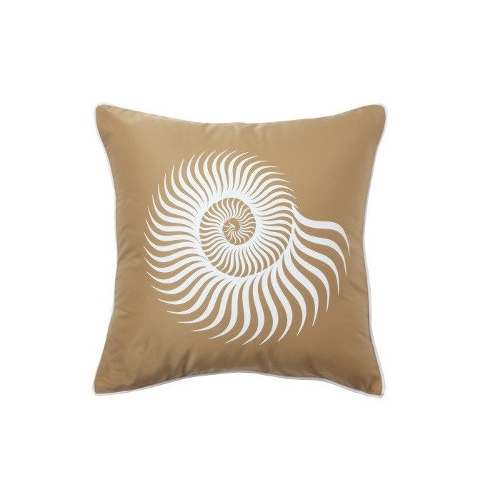 Подушка с принтом Sea Shell Mustard 