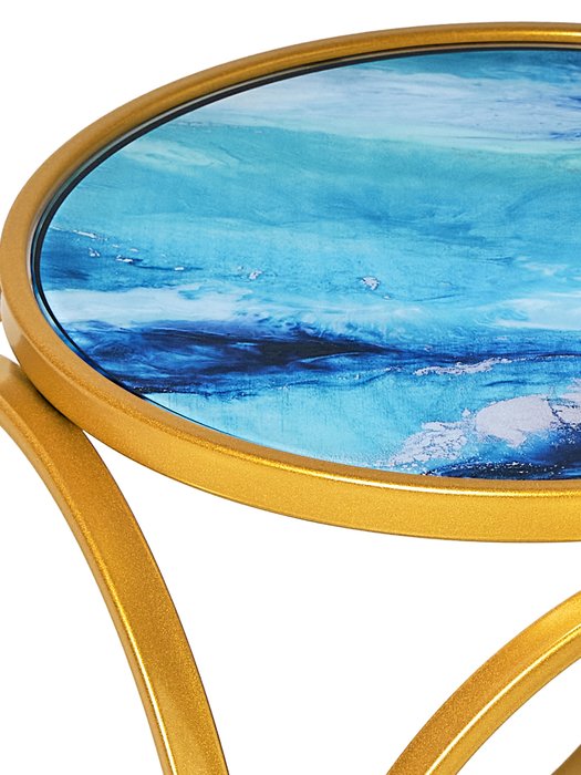 Кофейный столик Sfera золотого цвета - купить Кофейные столики по цене 9900.0