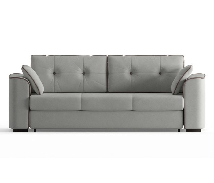 Диван-кровать Нордленд в обивке из велюра светло-серого цвета - купить Прямые диваны по цене 36790.0