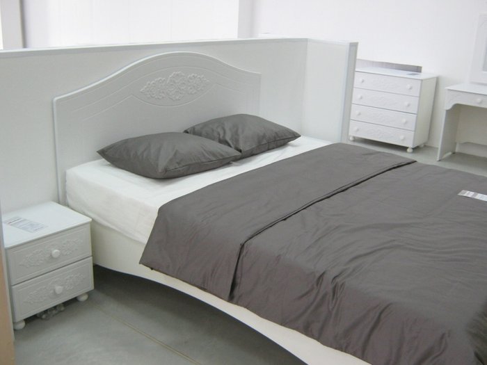 Кровать с основанием Ассоль 160х200 белого цвета - купить Кровати для спальни по цене 30299.0