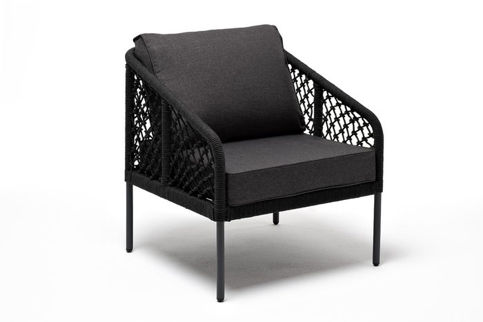 Кресло Канны темно-серого цвета - лучшие Садовые кресла в INMYROOM