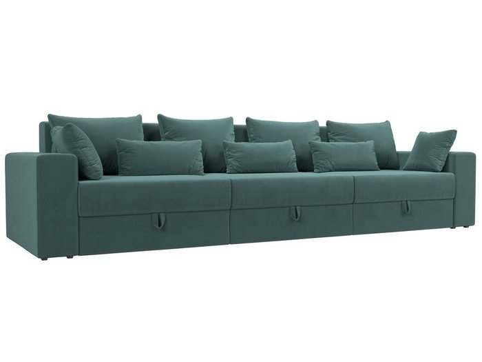 Прямой диван-кровать Мэдисон Long темно-бирюзового цвета