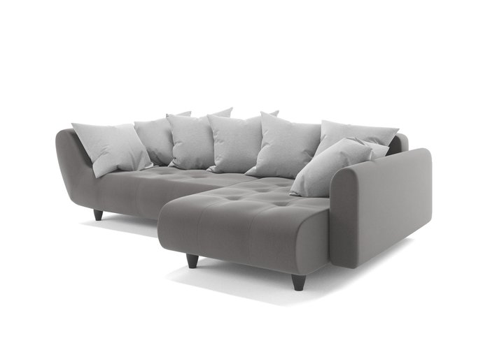 Угловой диван-кровать Манила серого цвета - купить Угловые диваны по цене 91000.0
