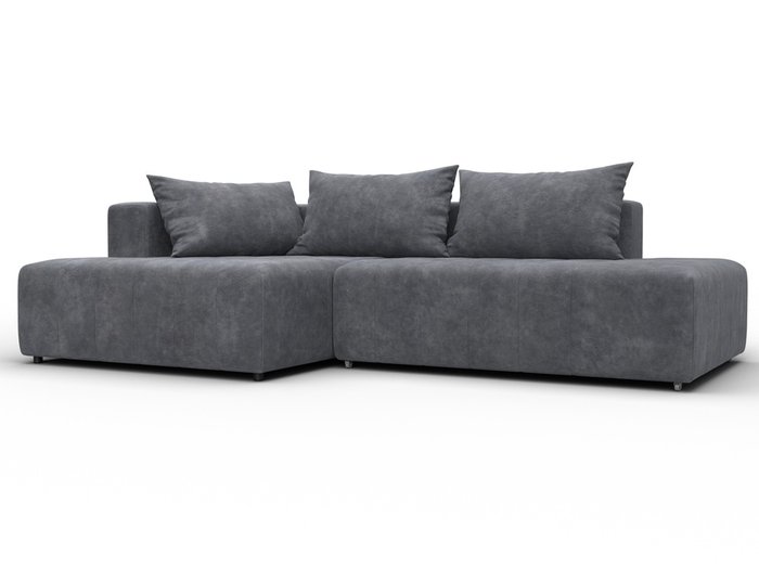 Угловой диван-кровать Лига-103 серого цвета левый Угловой диван-кровать Лига-103 серого цвета левый