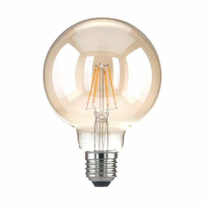 Филаментная светодиодная лампа G95 6W 3300K E27 тонированная BLE2704 G95 F - лучшие Лампочки в INMYROOM