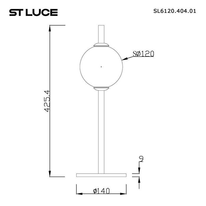 Прикроватная лампа ST-Luce Черный/Прозрачное кракелированное стекло LED 1*8,5W 3000K PEEK - лучшие Настольные лампы в INMYROOM