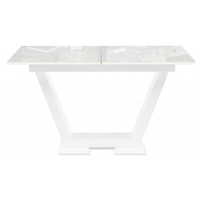 Раздвижной обеденный стол Иматра белого цвета - купить Обеденные столы по цене 43790.0