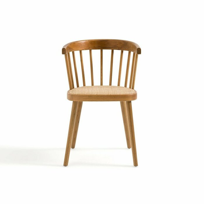 Стул из дуба и ротанга Portman бежевого цвета - купить Обеденные стулья по цене 26756.0