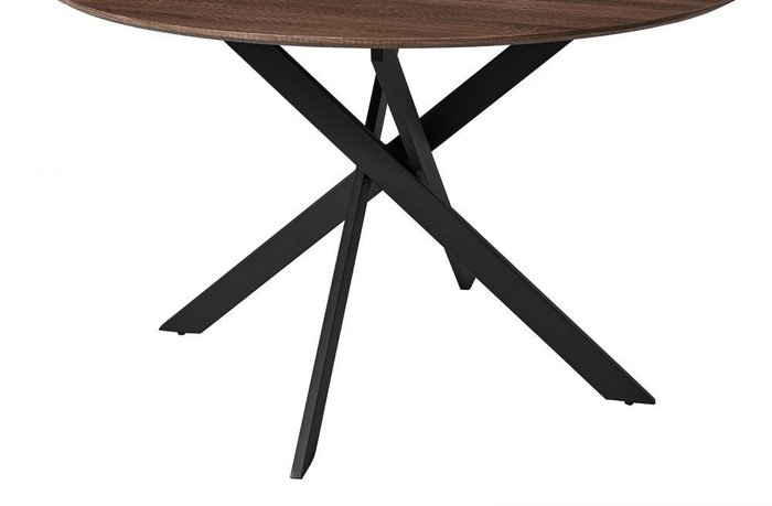 Обеденный круглый стол со столешницей цвета орех - лучшие Обеденные столы в INMYROOM