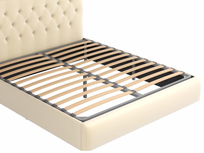 Кровать Амели 140х200 бежевого цвета с матрасом - лучшие Кровати для спальни в INMYROOM