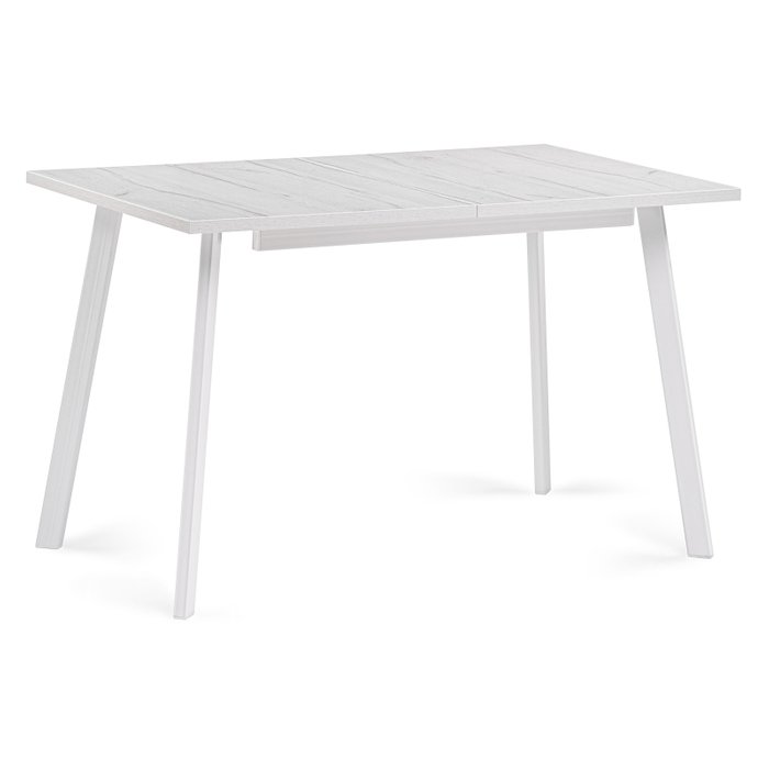 Раздвижной обеденный стол Колон Лофт бело-молочного цвета