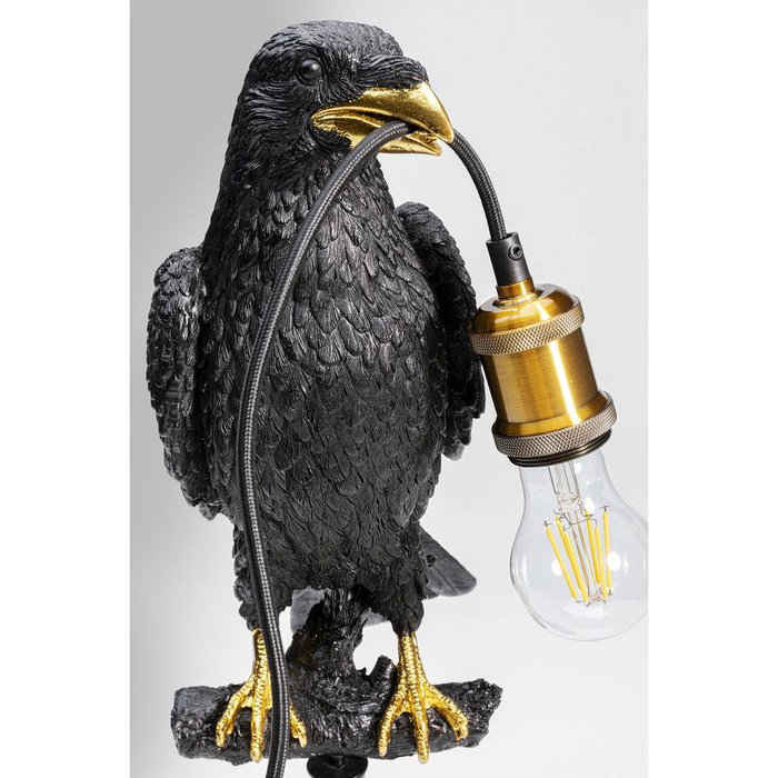 Лампа настольная Crow черного цвета - лучшие Настольные лампы в INMYROOM Лампа настольная Crow черного цвета - лучшие Настольные лампы в INMYROOM