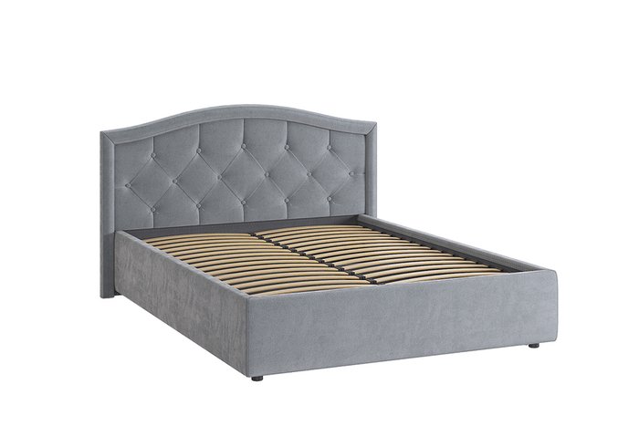 Кровать Верона 2 140х200 серого цвета без подъемного механизма - купить Кровати для спальни по цене 29780.0
