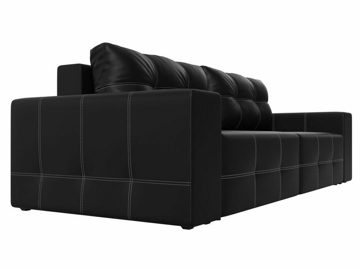 Прямой диван-кровать Перри черного цвета (экокожа) - лучшие Прямые диваны в INMYROOM