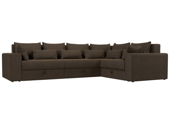 Угловой диван-кровать Мэдисон Long коричневого цвета правый угол