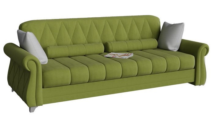 Диван-кровать прямой Эвора зеленого цвета - купить Прямые диваны по цене 21650.0