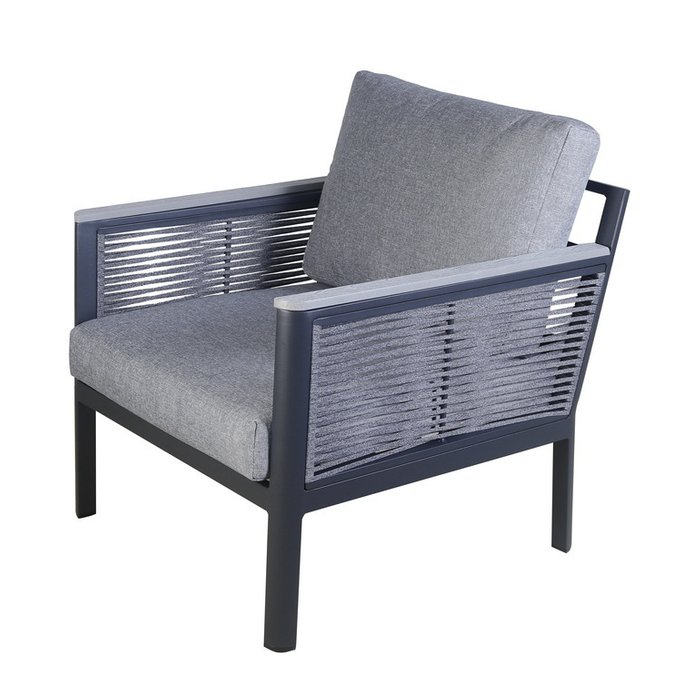 Садовое кресло Сан Ремо серого цвета - лучшие Садовые кресла в INMYROOM