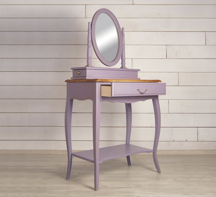 Туалетный столик "Leontina lavanda" с зеркалом - лучшие Туалетные столики в INMYROOM