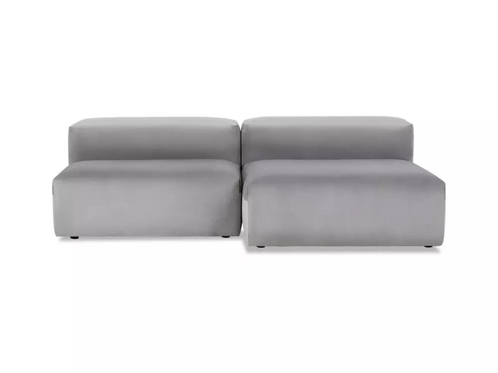 Угловой модульный диван Sorrento в обивке из велюра серого цвета - купить Угловые диваны по цене 99810.0