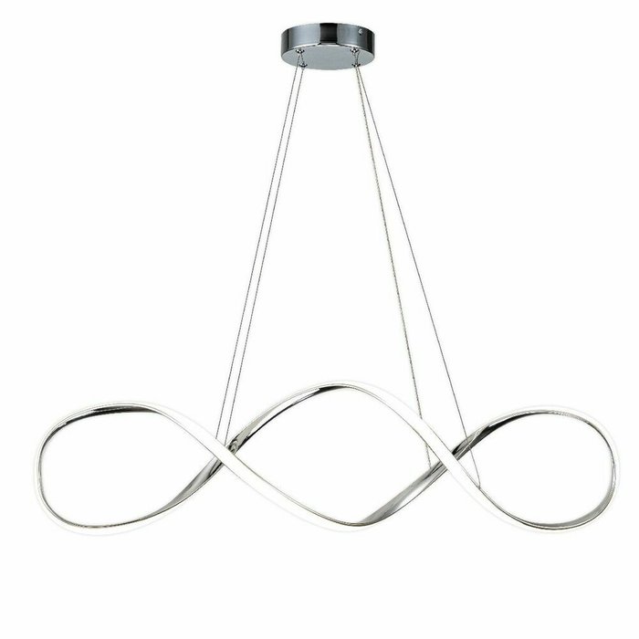 Подвесной светильник KNOT 10236/1LED Chrome (силикон, цвет белый) Подвесной светильник KNOT 10236/1LED Chrome (силикон, цвет белый)
