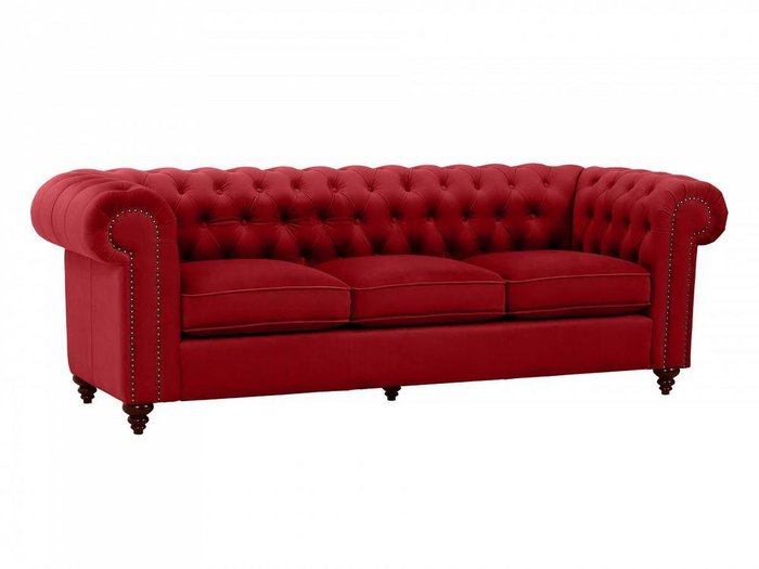 Диван Chester Classic красного цвета - купить Прямые диваны по цене 106830.0