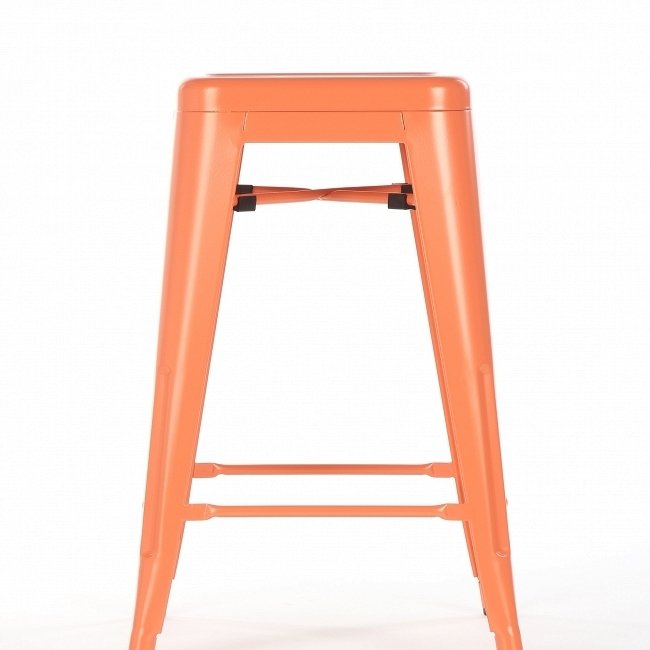 Стул полубарный оранжевый из стали - лучшие Барные стулья в INMYROOM
