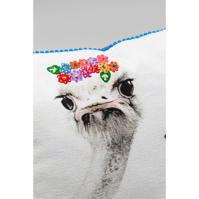 Подушка Ostrich Sisters серого цвета - лучшие Декоративные подушки в INMYROOM