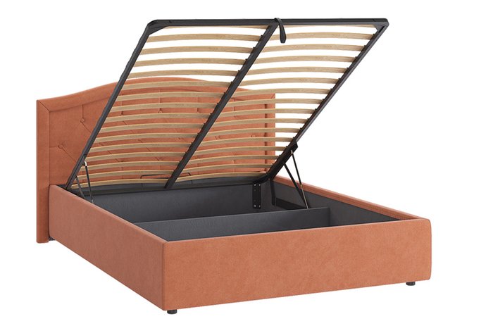Кровать Верона 2 140х200 персикового цвета с подъемным механизмом  - лучшие Кровати для спальни в INMYROOM
