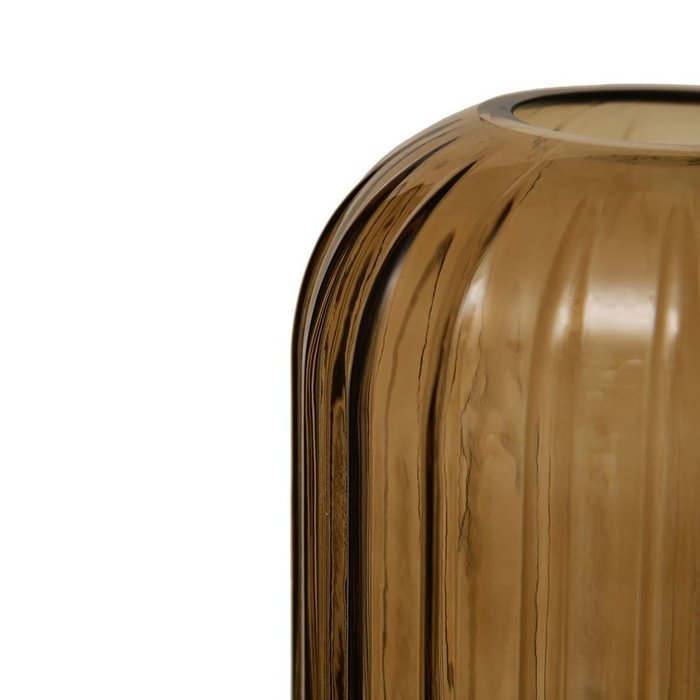 Декоративная ваза Рельеф из стекла коричневого цвета - лучшие Вазы  в INMYROOM