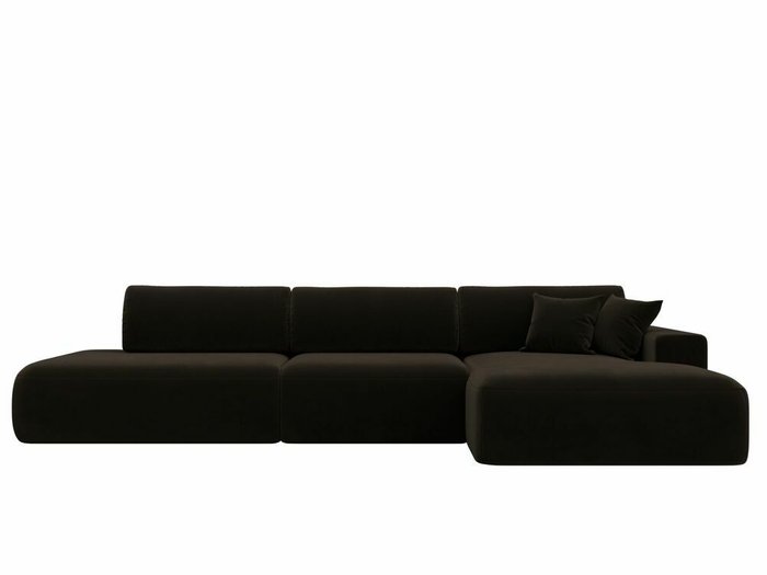 Угловой диван-кровать Лига 036 Модерн Лонг темно-коричневого цвета правый угол - купить Угловые диваны по цене 109999.0