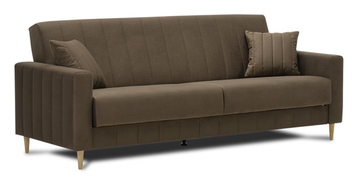 Диван-кровать Эмма коричневого цвета - купить Прямые диваны по цене 38900.0