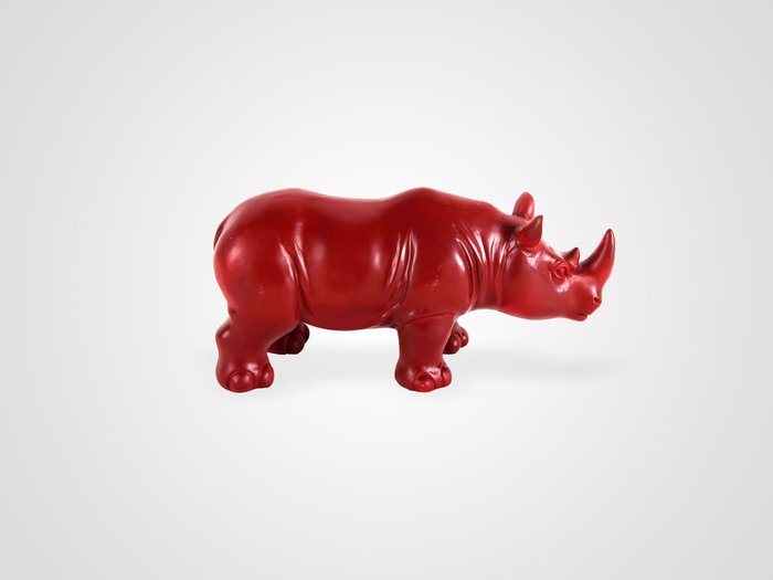 Статуэтка «Красный носорог» из полистоуна