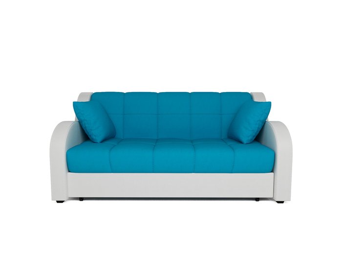 Диван-кровать Барон бело-голубого цвета - купить Прямые диваны по цене 31590.0