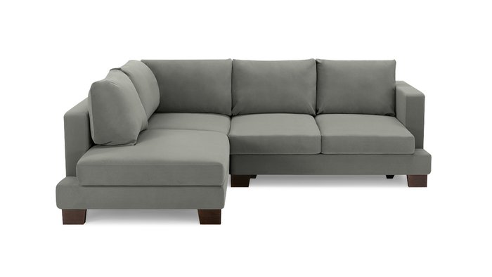 Угловой диван-кровать Дрезден серого цвета - купить Угловые диваны по цене 104500.0