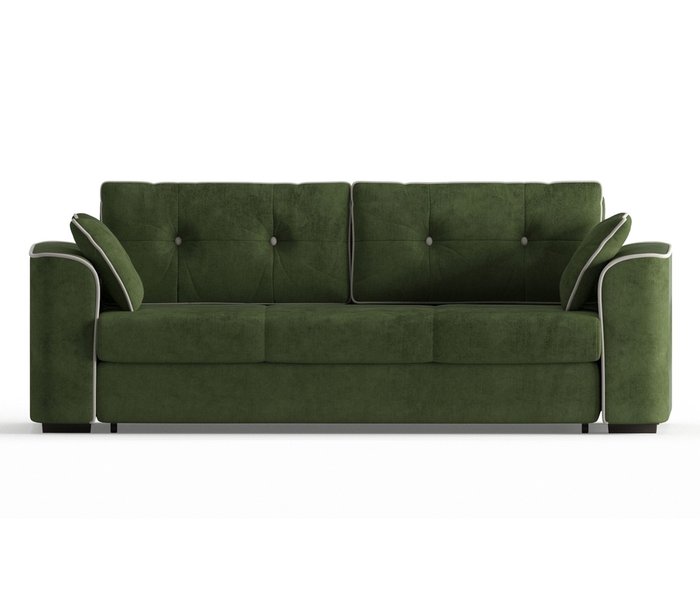 Диван-кровать Нордленд в обивке из велюра зеленого цвета - купить Прямые диваны по цене 36790.0