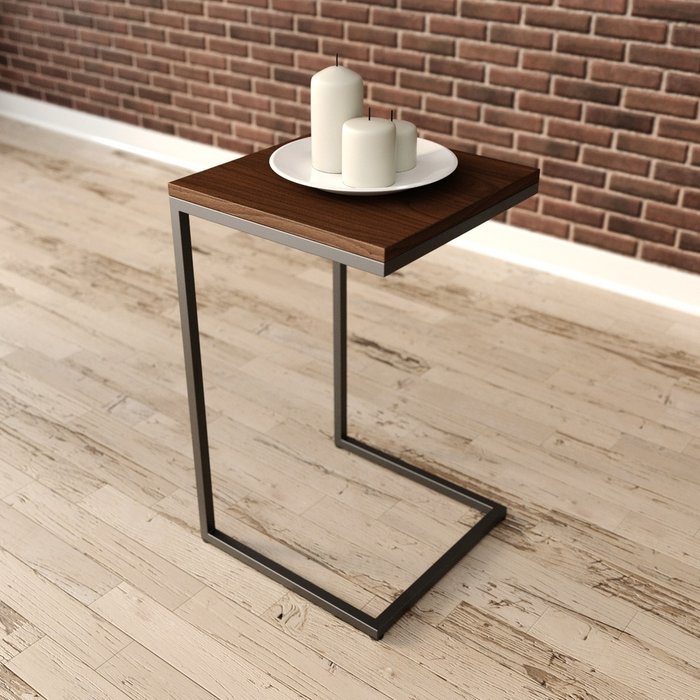 Приставной столик Джейн коричневого цвета  - купить Кофейные столики по цене 7400.0