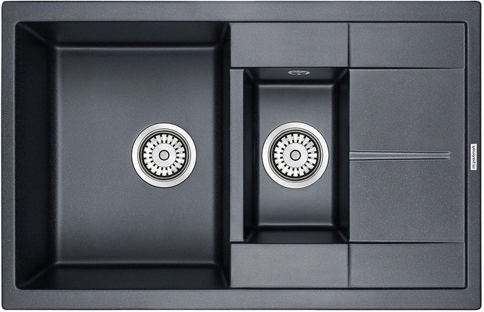 Кухонная мойка прямоугольная Paulmark Feste 77х49 см цвета черный металлик - купить Кухонные мойки по цене 23985.0