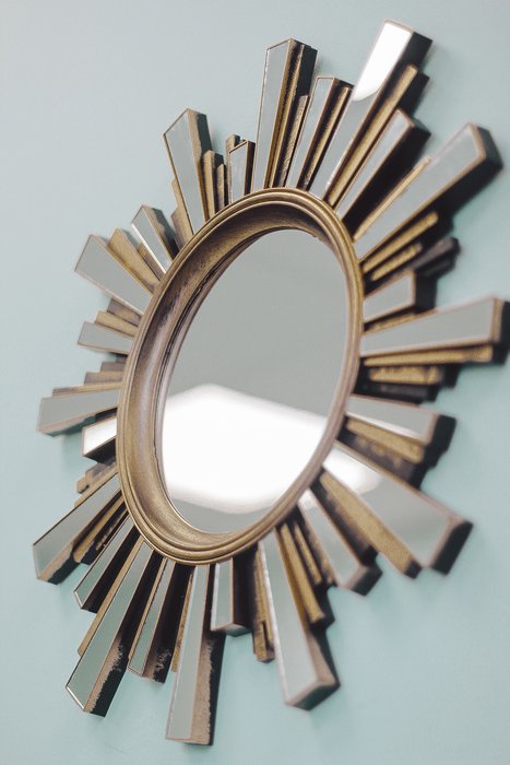 Зеркало настенное декоративное Комо коричневого цвета - купить Настенные зеркала по цене 1823.0